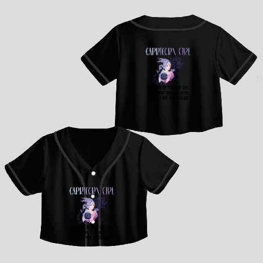 Capricorn Zodiac Sign Capricorn Horoscope Crop Top Baseball Jerseys