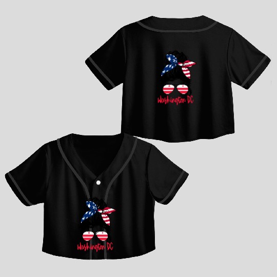 Washington Dc Washington Dc Flag Statefriend Crop Top Baseball Jerseys