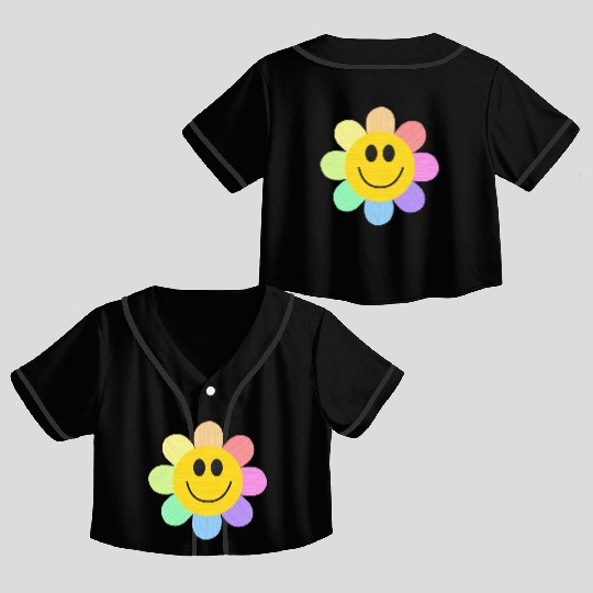 Flowers , summer day , flower colour Crop Top Baseball Jerseys