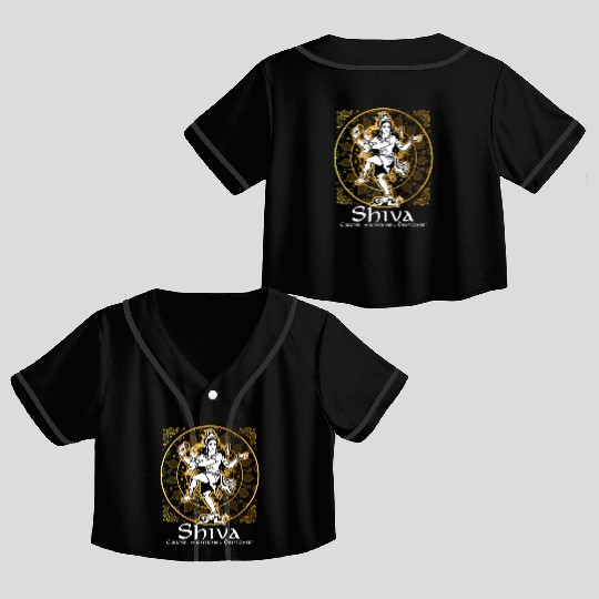 Shiva 'Creator Maintainer Destroyer' Hindu Gods Crop Top Baseball Jerseys