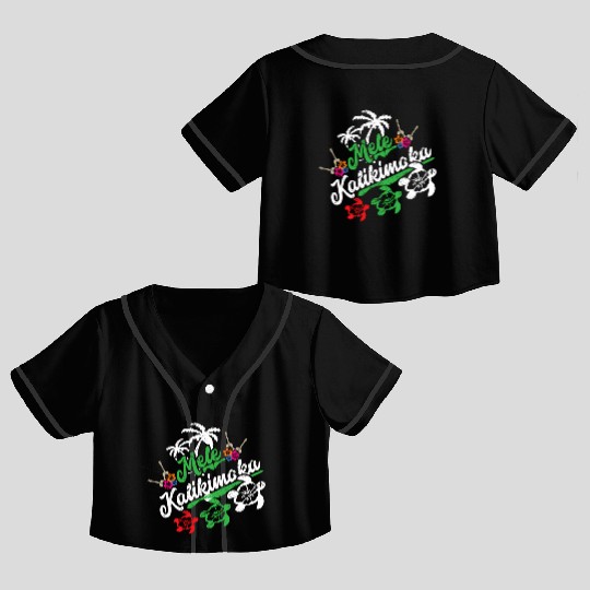 Mele Kalikimaka - Fun Merry Crop Top Baseball Jerseys