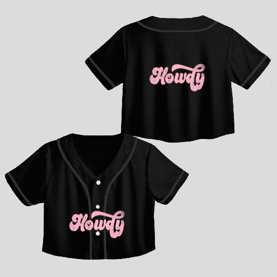 Howdy Rodeo Western Cory Southern Cowgirl Crop Top Baseball Jerseys