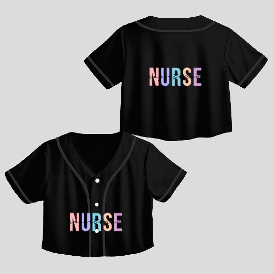 Registered Nurse Rn Emergency Room Nurse Crop Top Baseball Jerseys
