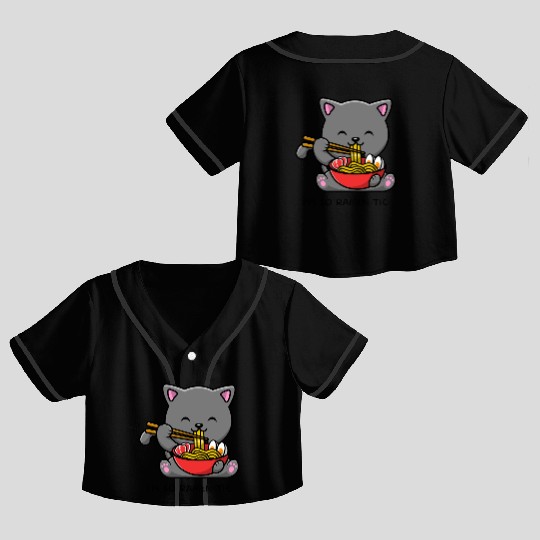 I m so ramen -tic Crop Top Baseball Jerseys