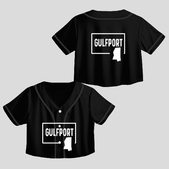 port Mississippi Ms - Home Hometown Vacation Crop Top Baseball Jerseys