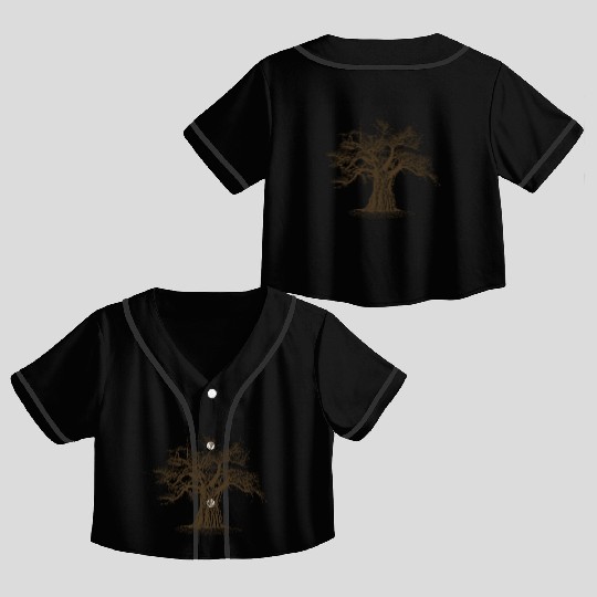 Baobab Tree of Life Crop Top Baseball Jerseys