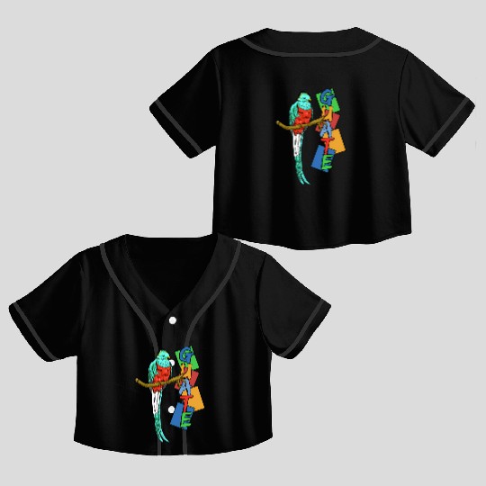 Guatemala Proud Hispa Quetzal National Bird Crop Top Baseball Jerseys