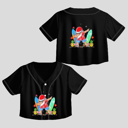 CHRISTMAS IN JULY Summer Xmas Decoration Crop Top Baseball Jerseys
