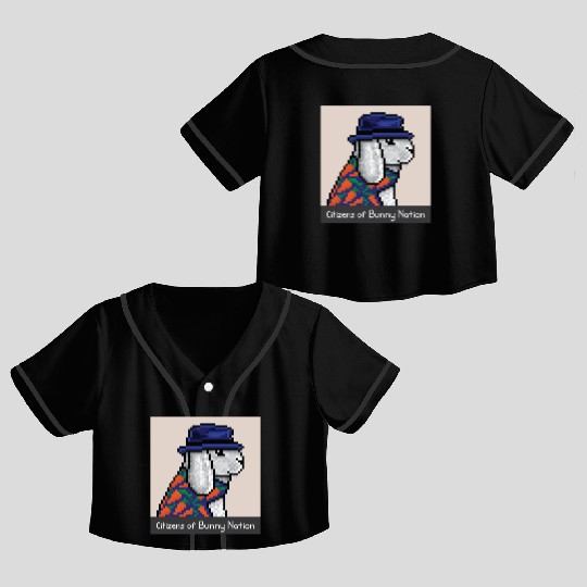 Citizens of Bunny Nation NFT #83 Artwork Crop Top Baseball Jerseys