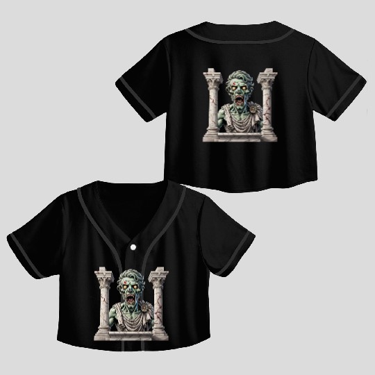 Lord zombie. Marble zombie artistic Crop Top Baseball Jerseys