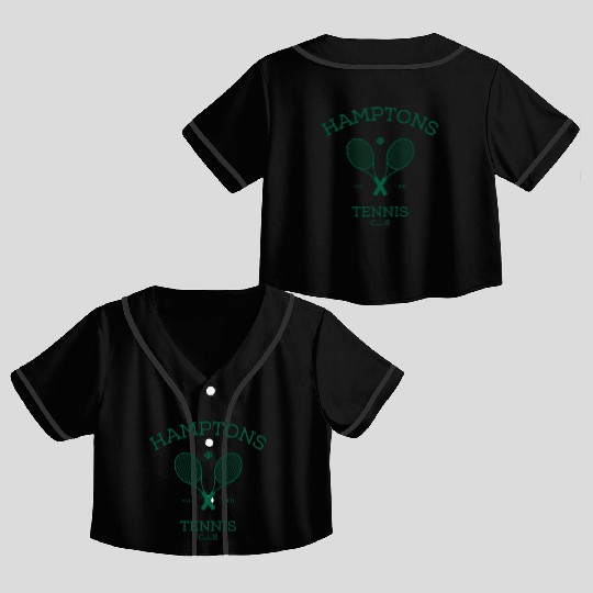 Hamptons New York Preppy Tennis Crop Top Baseball Jerseys