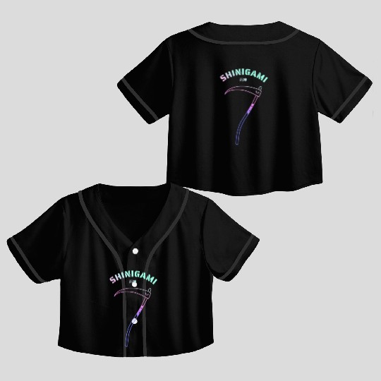 Shinigami scythe - god of death Crop Top Baseball Jerseys