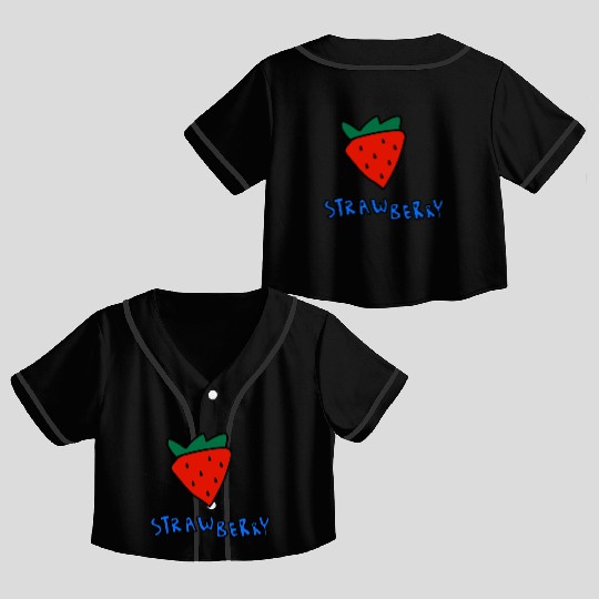 strawberry Crop Top Baseball Jerseys