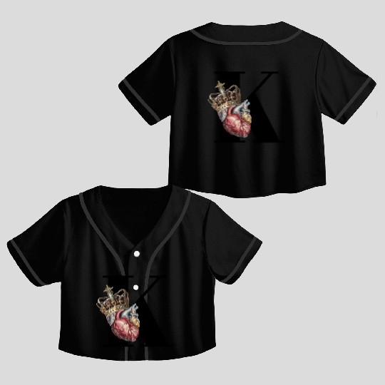 king of hearts Crop Top Baseball Jerseys