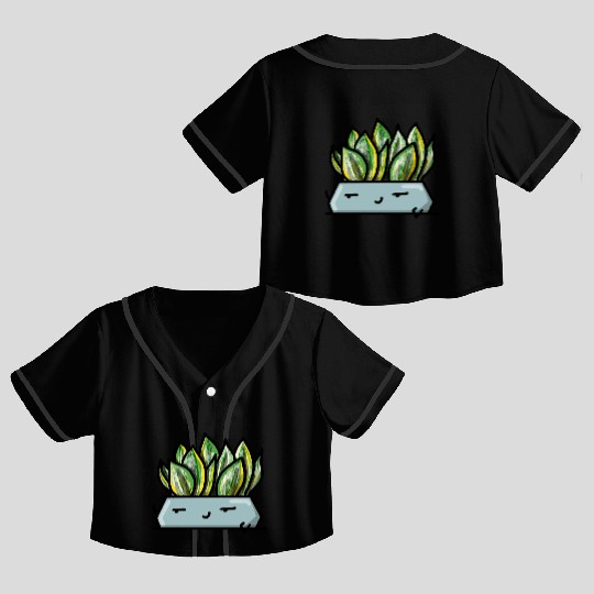 Pocket Plant Sansevieria Crop Top Baseball Jerseys