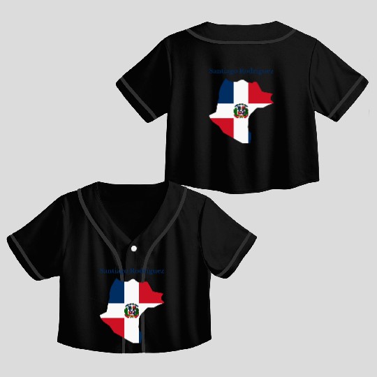 Santiago Rodriguez Province Dominican Republic Crop Top Baseball Jerseys