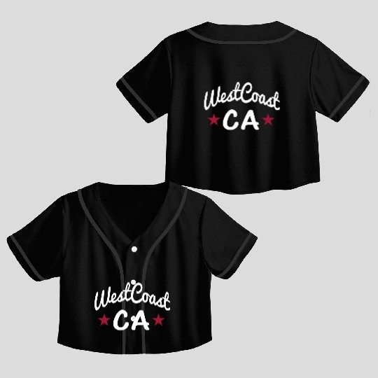 California West Coast Crop Top Baseball Jerseys