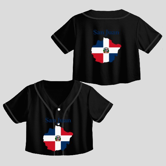 San Juan Province Dominican Republic Crop Top Baseball Jerseys