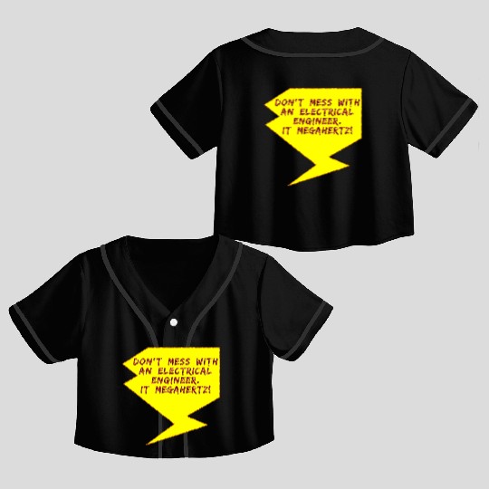 Lightning Bolt Electrical Engineer girl Crop Top Baseball Jerseys