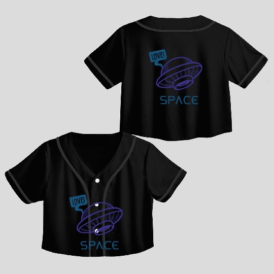 Love Space Crop Top Baseball Jerseys