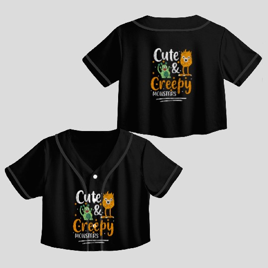 Monster Fright Children Monster Hunter Crop Top Baseball Jerseys