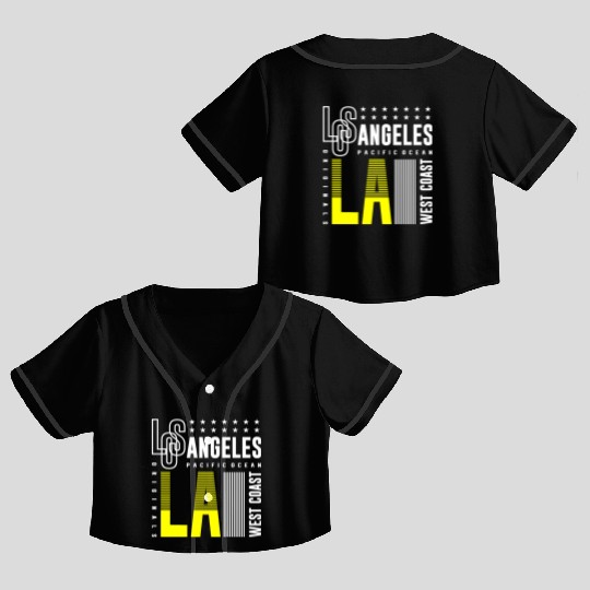 Los Angeles LA West Coast Crop Top Baseball Jerseys