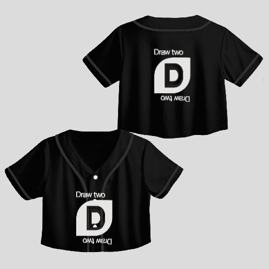 Uno Draw Two Card Crop Top Baseball Jerseys
