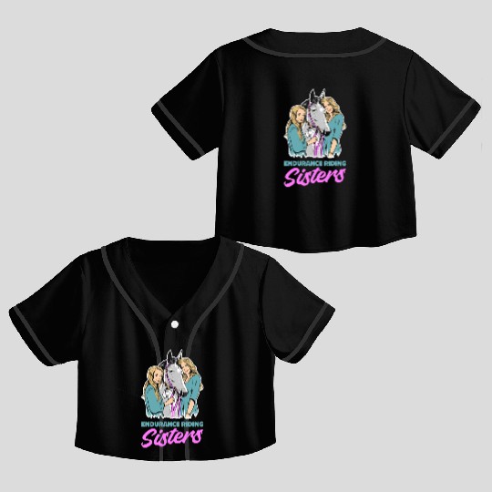 Horse Riding Sister Endurance Riding Crop Top Baseball Jerseys
