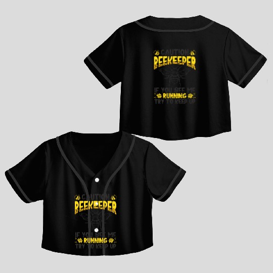 Beekeeper Idea Beekeeping Honey Bee Lover Crop Top Baseball Jerseys