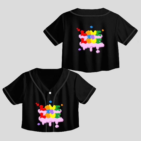 Love is love Crop Top Baseball Jerseys