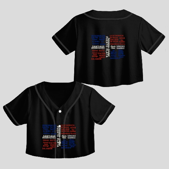 Dominican Cities: Provincias Dominican Republic Crop Top Baseball Jerseys