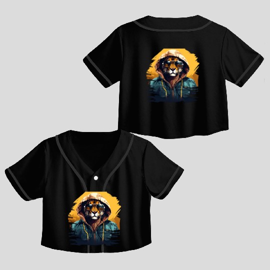 Mountain Lion Street Style | Mountain Lion Lovers Crop Top Baseball Jerseys