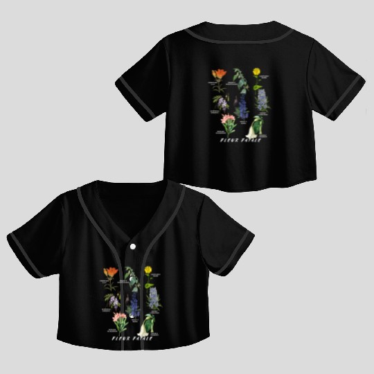 Botanist Gardening Fleur Fatale Poison Botaal Crop Top Baseball Jerseys