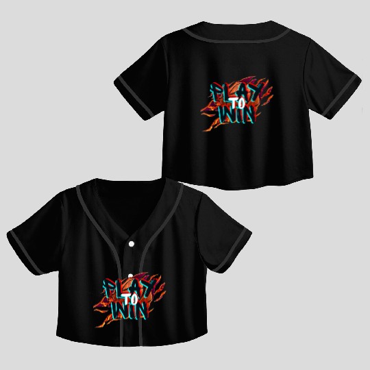 Black and Orange Modern Play To Win Crop Top Baseball Jerseys