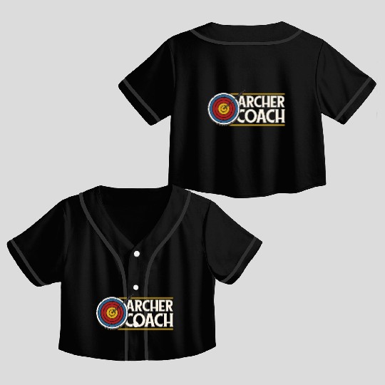 Archery Cool Archery Coach Crop Top Baseball Jerseys