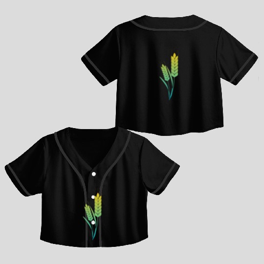 Green Grass Crop Top Baseball Jerseys
