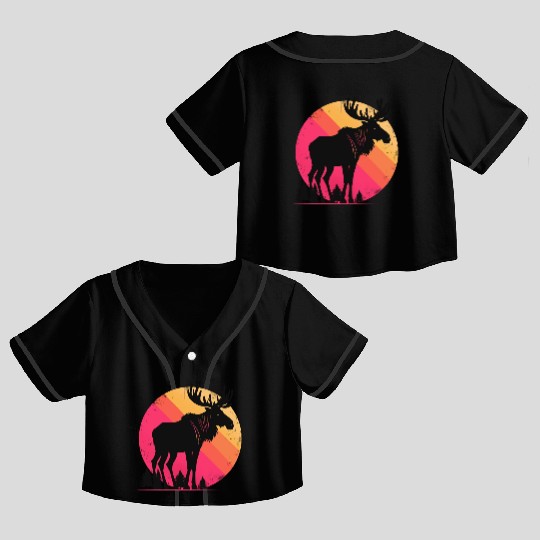 Moose Dreams Crop Top Baseball Jerseys