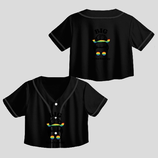 Big Energy Lesbian Pride Month Crop Top Baseball Jerseys