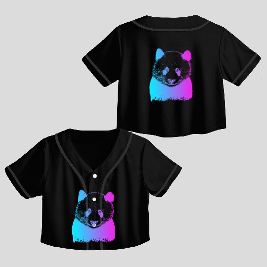 Panda Bear Friend Ailuropoda Melanoleuca Lover Crop Top Baseball Jerseys