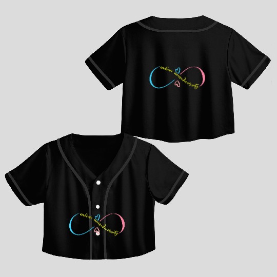 Embrace Neurodiversity Crop Top Baseball Jerseys