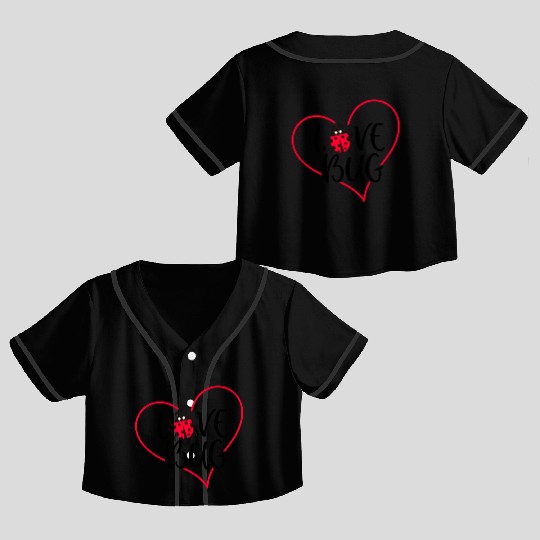 Love Bug Crop Top Baseball Jerseys