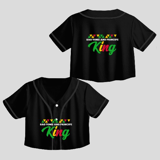 Sao Tome And Principe King Crop Top Baseball Jerseys