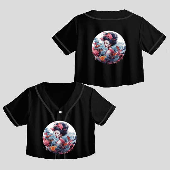 Geisha of Japan Crop Top Baseball Jerseys