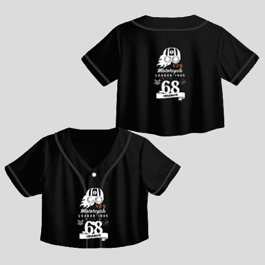 Freedom motorcycle league Crop Top Baseball Jerseys