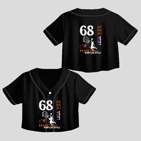 Basketball is my lifestyle Crop Top Baseball Jerseys