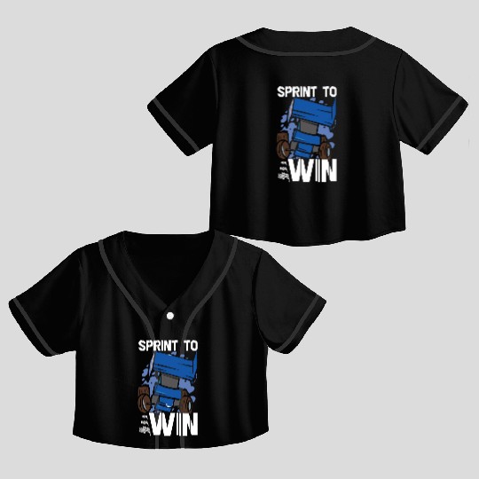 Sprint Car Mom Dirt Track Racing Racing Race Day Crop Top Baseball Jerseys