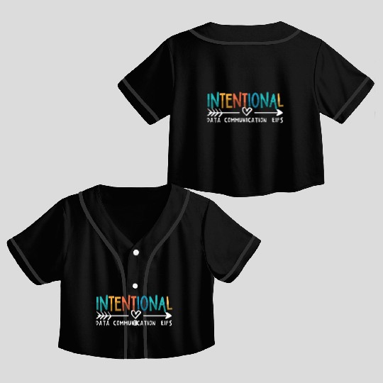 IEP Intentional Data Communication Autism Teacher Crop Top Baseball Jerseys