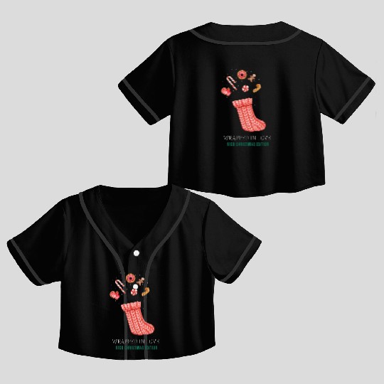 NICU Christmas design | Wrapped in Love Crop Top Baseball Jerseys