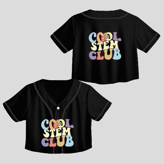 Cool STEM Club I Love Math Proud Stem Teacher Crop Top Baseball Jerseys
