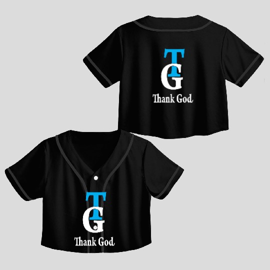 Thank God TG Love Jesus Christian Christmas Crop Top Baseball Jerseys